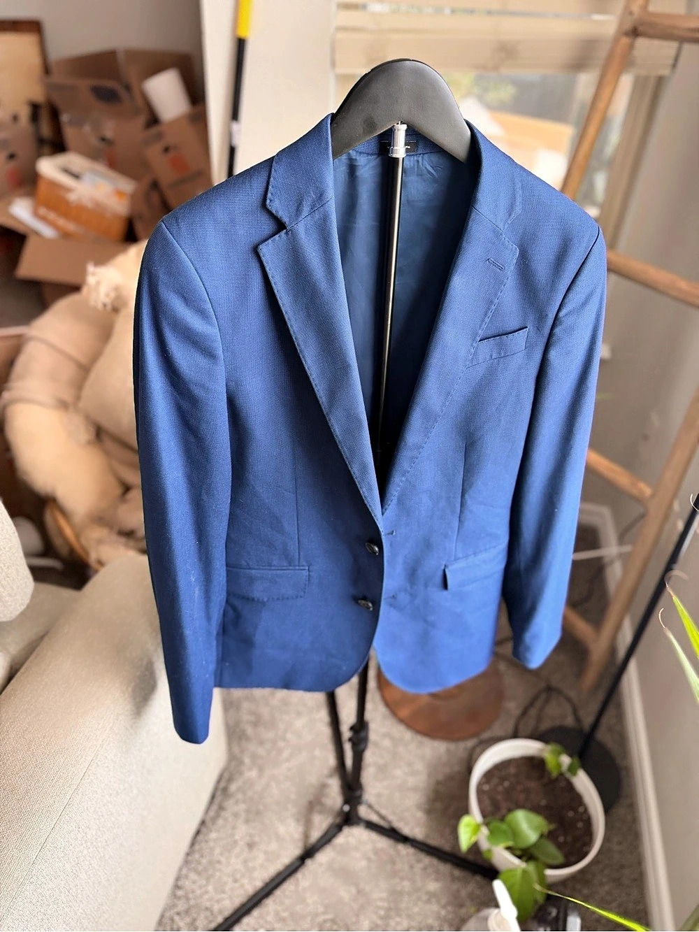 J. Ferrar Royal Blue Slim Fit Blazer Sport Coat 36R Men’s
